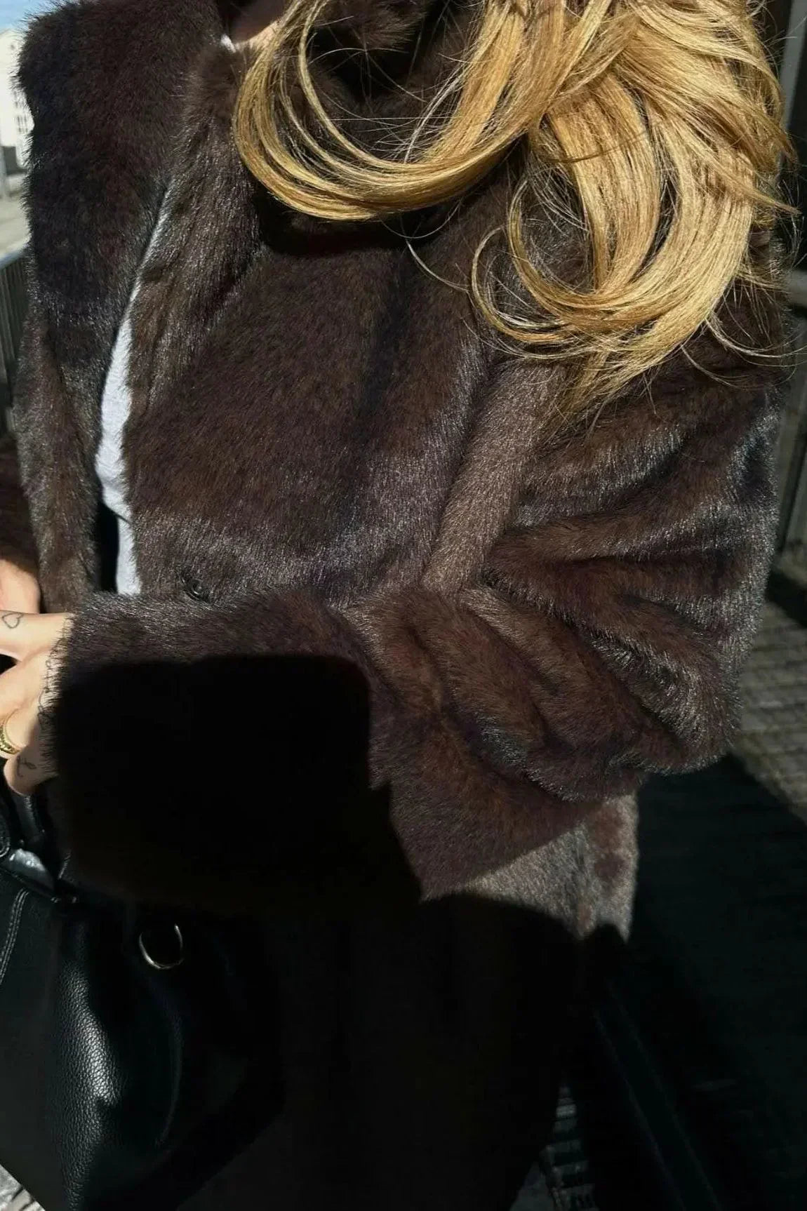 "Valeria" Langer Fellmantel